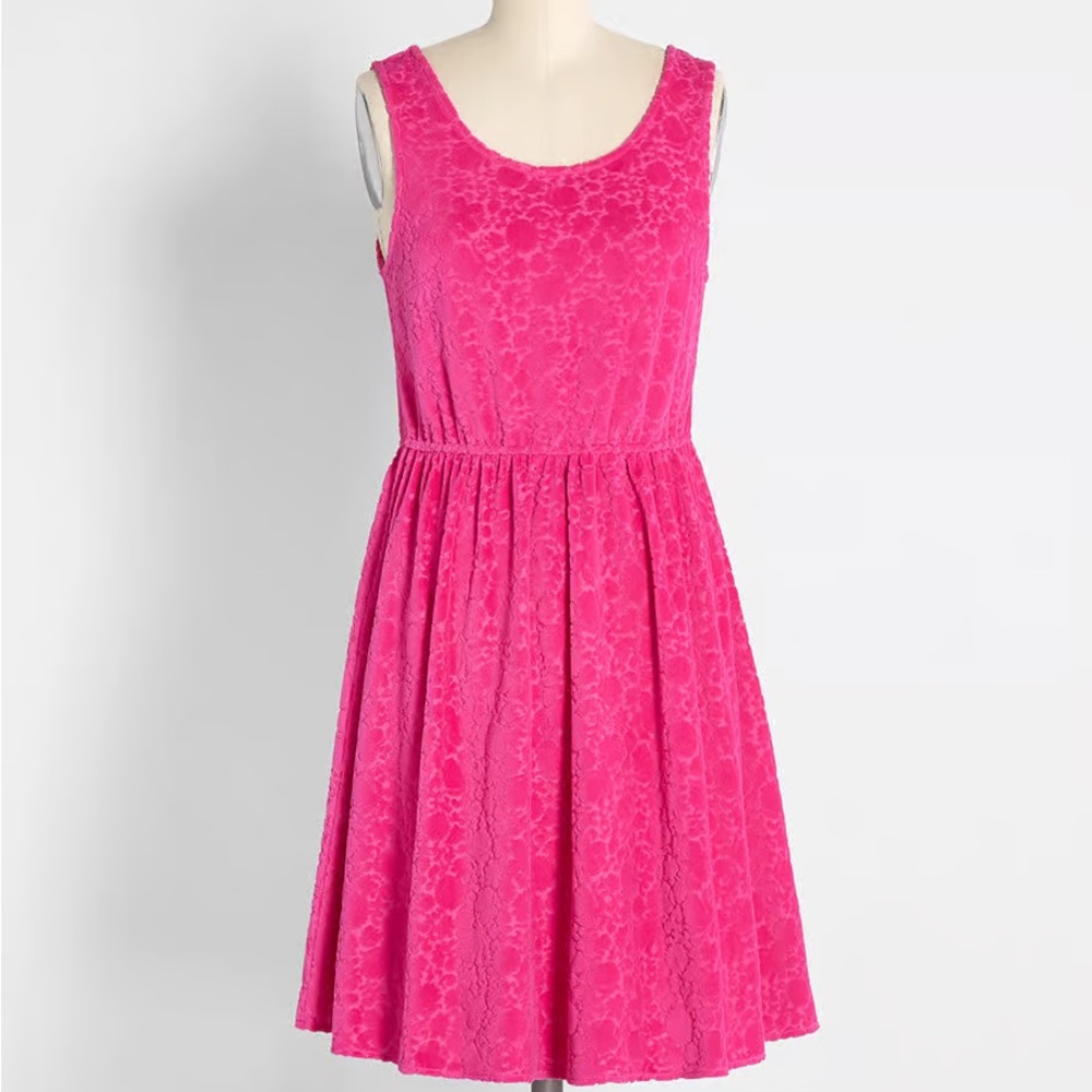 Optimistic Effect Velour Sleeveless Dress Sweet Berry